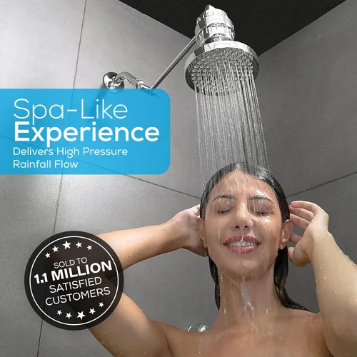 Miniatura 7 de SparkPod - Regadera, lluvia de alta presión, diseño de calidad prémium, instalación en 1 minuto, reemplazo ajustable fácil de limpiar para tu baño