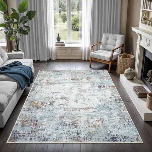 Miniatura 27 de GLN Rugs Contemporary Collection - Alfombra de felpilla lavable a máquina, contemporánea, antideslizante, de pelo corto, alfombra de felpilla