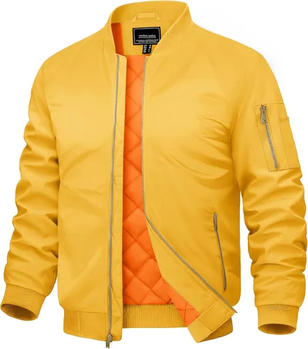 Miniatura 9 de CRYSULLY Chaqueta para hombre Otoño Invierno Espesar Cortavientos Chaquetas Bomber Abrigos Acolchados