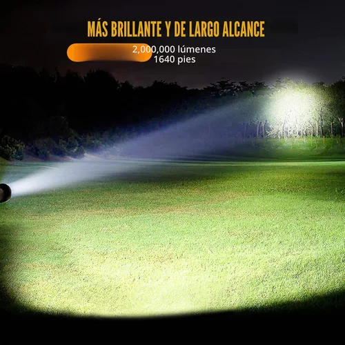 Miniatura 2 de Foco recargable, 99000 lúmenes, linterna LED brillante, reflector de luz de larga duración, focos de mano para exteriores con paneles solares