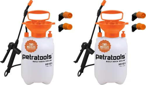 Miniatura 9 de Petratools Pulverizador de bomba de 1 galón – Pulverizador de jardín HD101 para malas hierbas, cuidado del césped y pesticidas – Manguera larga