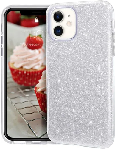 Miniatura 13 de MATEPROX - Carcasa para iPhone 11 y 2019, de 6.1" diseño de brillantes para niñas y mujeres, Azul