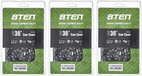 Miniatura 87 de 8TEN Cadena de motosierra semi cincel de 6 pulgadas .050 1/4 42 DL para Worx WG320 Black & Decker LLP120 (paquete de 3)