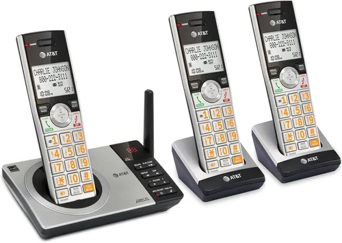 Miniatura 14 de Teléfono inalámbrico expandible DECT 6.0 con sistema de respuesta y bloqueador inteligente de llamadas de AT&T CL82207, Plateado/Negro