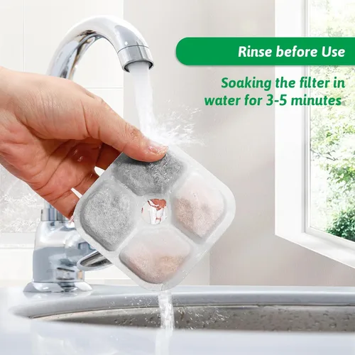 Miniatura 6 de Filtros de repuesto para fuente de agua para gatos aptos para fuente de 2.5 L con patrón de bigotes, filtro de fuente de agua de triple acción
