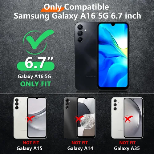 Miniatura 2 de Red2Fire - Funda diseñada para Samsung Galaxy A16 5G, protección contra caídas de grado militar, antideslizante, resistente, para todo el cuerpo, a