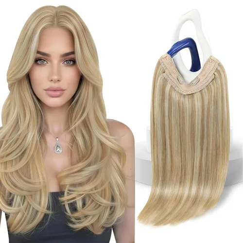 Miniatura 18 de Sunny - Extensiones de cabello humano real, con cable/hilo y clips ajustables, aplicación invisible, 2.82 onzas, 12 pulgadas, color rubio cenizo