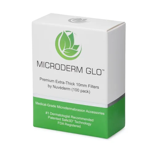 Miniatura 4 de Microderm GLO Nuvéderm - Filtros extra gruesos de 0.394 pulgadas (100 unidades), accesorios de microdermoabrasión de grado médico con tecnología