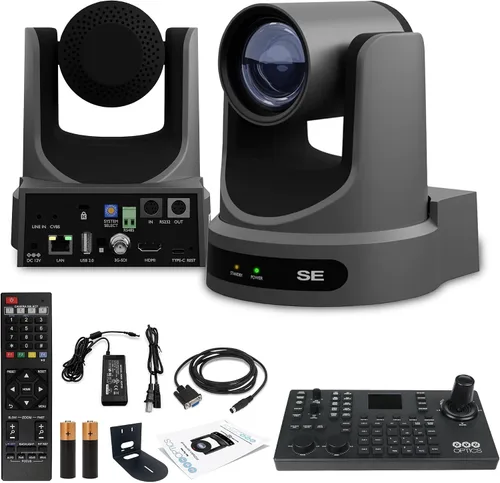 Miniatura 6 de PTZOptics Move SE 20x 1080p Full HD PTZ Advanced PTZ Auto-Tracking Pan Tilt Zoom Cámara (gris) Bundle SuperJoy Serial PTZ Cámara Controlador