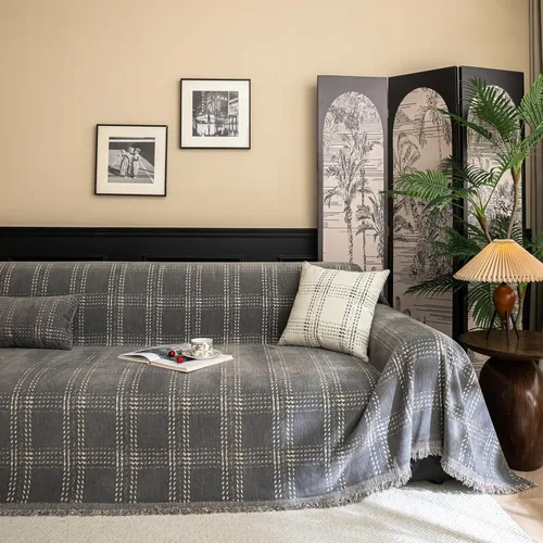 Miniatura 11 de HANDONTIME Funda de sofá para sofá de corduroy Funda de sofá para niños Funda de sofá jacquard para biplaza Fundas de sofá seccional Funda de sofá
