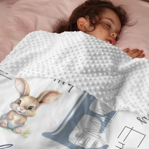 Miniatura 23 de Mantas de bebé personalizadas para niñas, manta de oso de bebé, manta de bebé de felpa suave Minky con nombre que recibe mantas para niñas, recién
