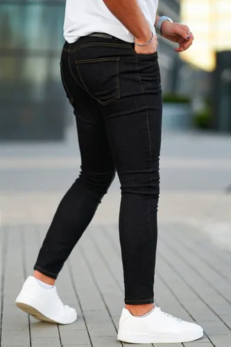 Miniatura 8 de Jeans Gingtto ajustados, desgastados, para hombre