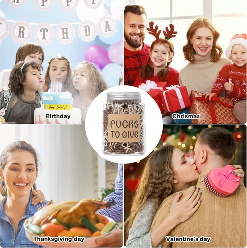 Miniatura 7 de Fucks to Give in a Jar - Tarro de regalo (9 onzas), regalo de cumpleaños, regalo divertido – Día de San Valentín, aniversario, regalo de cumpleaños