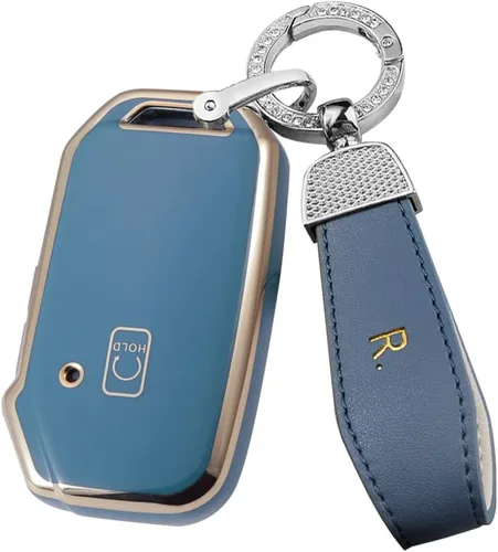 Miniatura 24 de ontto Llavero de 5 botones para llavero Kia Smart Remote con llavero para Sportage Stinger Cerato Ceed Forte TPU Key Bag Beige