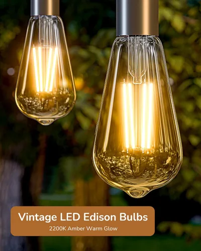 Miniatura 2 de EDISHINE Paquete de 6 Bombillas LED Edison Vintage 8W Equivalente a 60W, ST64 Bombillas LED Regulables, 700LM 2200K Luz Cálida Ámbar E26, Bombillas