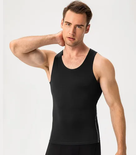 Miniatura 3 de Paquete de 13 camisetas de compresión atléticas para hombre, camiseta sin mangas de ajuste seco, camiseta deportiva para correr, gimnasio, camisetas