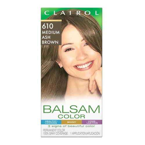 Miniatura 24 de Clairol Balsam - Tinte permanente para el cabello, color negro 618, paquete de 1 unidad 618 negro