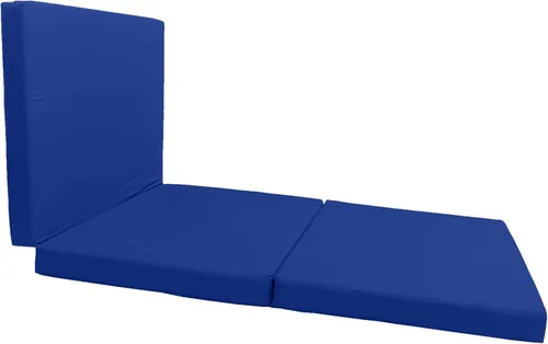 Miniatura 5 de D&D Futon Furniture Camas de espuma triple Shikibuton azul real, 3 x 27 x 75, espuma blanca resistente de alta densidad de 1.8 libras, alfombrillas