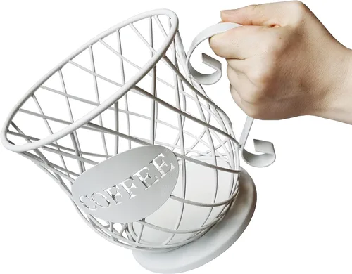 Miniatura 2 de Soporte para cápsulas de café, forma de taza, multiuso, soporte para tazas K, estación de café, organizador de almacenamiento, cesta de alambre