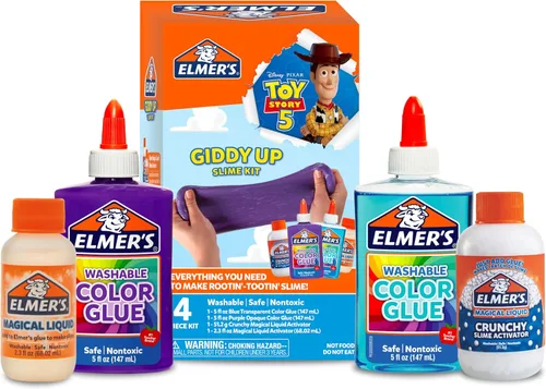 Miniatura 14 de Elmer's Kit de slime esponjoso, incluye pegamento de color translúcido, pegamento con purpurina, activador de slime esponjoso, 4 unidades, perfecto
