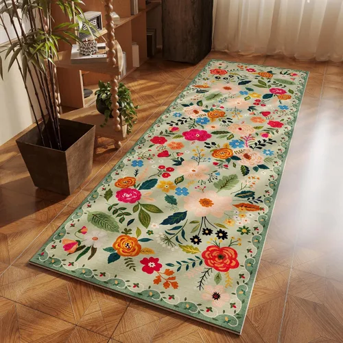 Miniatura 6 de Rugcomf Alfombra Pasillera para Pasillos Alfombra de Cocina Antideslizante 2'6'' x 8' Alfombras Pasilleras Lavables con Respaldo de Goma Alfombra