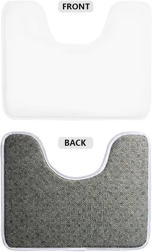 Miniatura 5 de Axolotl - Juego de 3 alfombras de baño antideslizantes y lavables para tapa de inodoro y tapete de contorno con respaldo de PVC, juego de tapetes