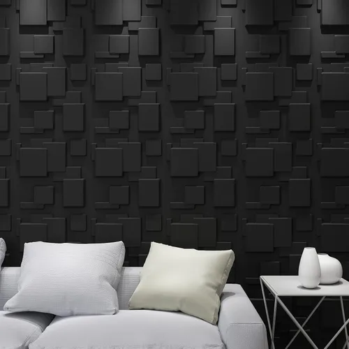 Miniatura 92 de Art3d Panel de Pared de Diamante 3D de PVC Dentado a Juego-Negro Mate, para Decoración Interior Residencial y Comercial Diamante mate negro