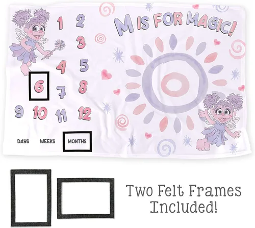 Miniatura 2 de LOGOVISION Sesame Street Abby - Manta para bebé, 36 x 58 pulgadas, Abby M es para magia, unisex para bebé niño y niña
