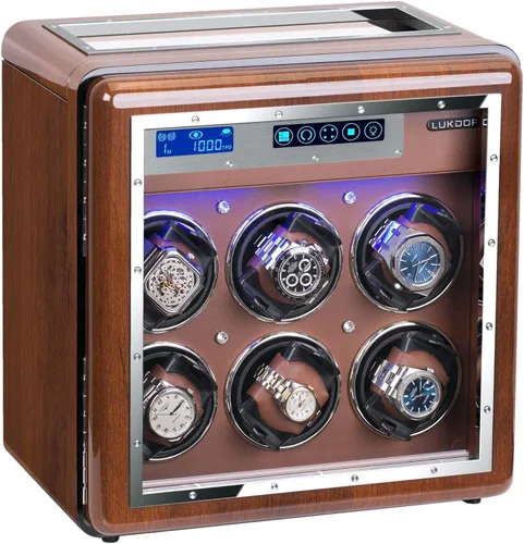 Miniatura 2 de Automatic Watch Winder Luxury Walnut Watch Winder for Rolex with Quiet Motor and Adjustable Upgraded Watch Pillows AC Adapter Watch Winder Box for