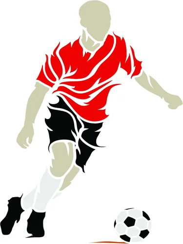 Plantillas para paredes: Plantilla de fútbol, 6.5 x 9 pulgadas (M) - Pared decorativa para jugador de fútbol