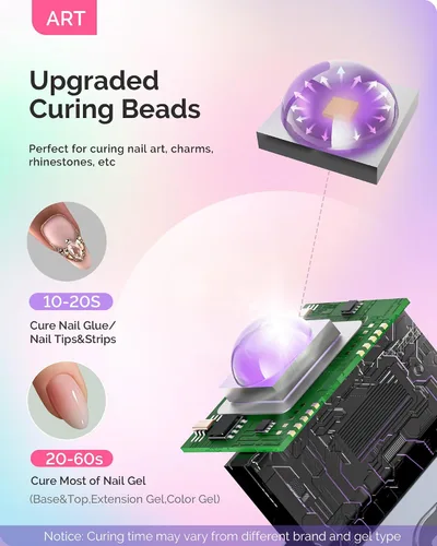 Miniatura 3 de MelodySusie ART01R - Luz UV de mano para uñas de gel y pegamento de diamantes de imitación, lámpara de uñas inalámbrica de gel X recargable