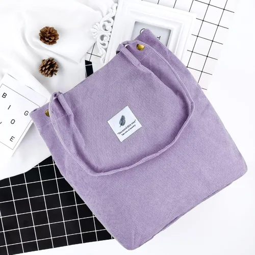 Miniatura 196 de Ayieyill - Bolsa de pana para mujer y niña, con correa de lona para colgar al hombro, bolsa con bolsillo