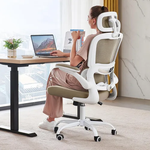 TRALT Silla de Oficina Ergonómica para Escritorio, 330 LBS Sillas de Escritorio de Oficina de Malla para el Hogar con Ruedas, Cómoda Silla Gaming,