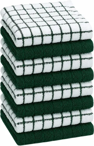 Miniatura 37 de Bumble - Toallas de cocina y paños de cocina (8 unidades) Toallas de cocina 100% algodón 12 x 12 pulgadas 405 GSM Trapos suaves, altamente