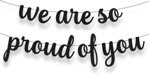 KatchOn, Cartel de fieltro con la frase "We are So Proud of You", 8 pies, No DIY | Cartel de felicitación 2026, 2026 decoraciones de graduación | We