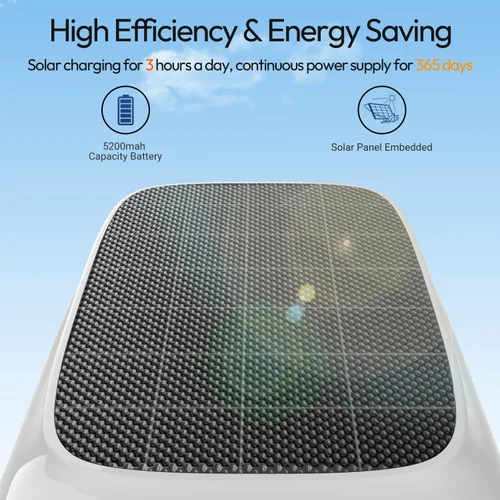 Miniatura 6 de 4 cámaras WiFi 2.4G/5G para seguridad en el hogar con panel solar integrado, cámaras de seguridad solar de 2.5 K inalámbricas para exteriores