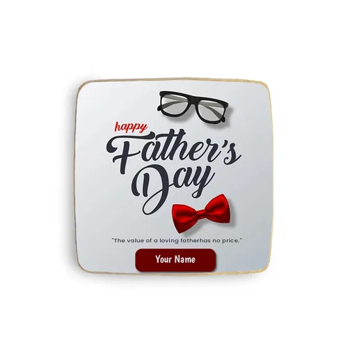Miniatura 3 de Galletas cuadradas personalizadas para el día del padre, paquete de 4 unidades, galletas decoradas a medida con imágenes de tu elección