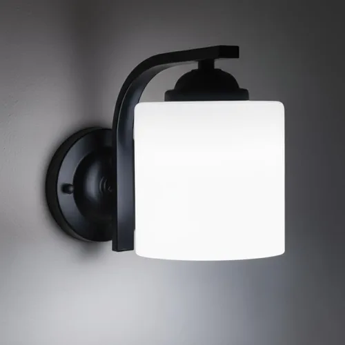 Miniatura 13 de CANMEIJIA Aplique de pared 1 luz, moderno accesorio de iluminación de pared, luces de tocador de baño con lámpara de pared negra mate para Negro