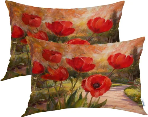 Miniatura 74 de Batmerry Black Cat Green Leaves Throw Pillow Covers, Cat Among Foliage Decorative Pillow Covers Digital Printing Blended Fabric for Couch Sofa Bed