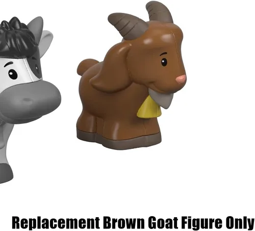 Miniatura 2 de Pieza de repuesto para el juego Fisher-Price Little People Farm Animal Friends - GFL21 ~ Figura de repuesto de cabra marrón