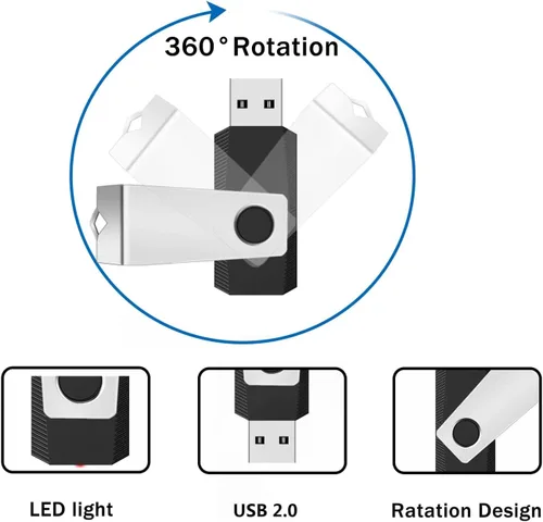 Miniatura 4 de Unidad flash de 16 GB, paquete de 20 unidades de memoria USB 2.0 para almacenamiento de datos y copia de seguridad (colores mixtos)