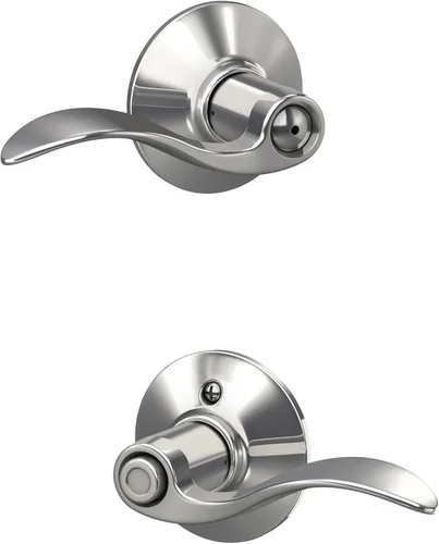 Miniatura 83 de SCHLAGE - Manija de puerta Accent con cerradura de paso libre para pasillo y armario en bronce antiguo - F10 ACC 716 Bronce Envejecido