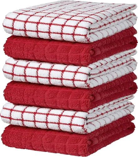 Miniatura 22 de Bumble - Paños de cocina (8 unidades) 12 x 12 pulgadas Toallas de cocina 100% algodón 405 GSM Toallas de cocina suaves, altamente Gris