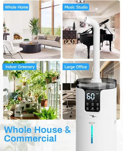 Miniatura 8 de Lacidoll Humidificador inteligente de 16 litros para habitación grande, humidificador para toda la casa para el hogar, 1500 pies cuadrados