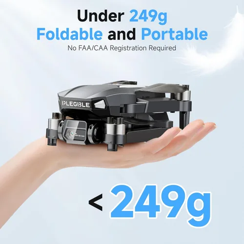 Miniatura 10 de Drones con cámara para adultos 4K, dron con motor sin escobillas para niños principiantes, cuadricóptero RC plegable FPV con 3 baterías, 45 minutos