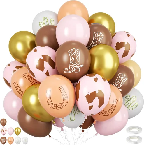 Miniatura 17 de Globos de animales, 60 globos de fiesta de 12 pulgadas, color verde y marrón crema, globos estampados de guepardo de animales para decoración