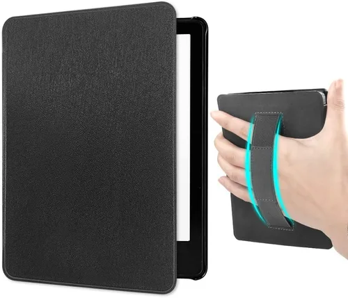Miniatura 16 de Funda para Kindle Paperwhite (6.8", 11.ª generación, versión 2021) con correa de mano, funda inteligente rígida de PC con función de encendido