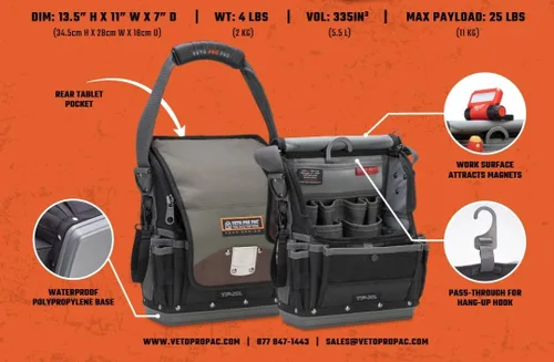 Miniatura 5 de Veto Pro Pac TP-XL Extra Grande Bolso para Herramientas (Original)