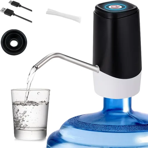 Korser Dispensador de Agua de 5 Galones, Bomba de Jarra de Agua Automática Portátil, Bomba de Agua Eléctrica para Botellas con Interruptor y Carga