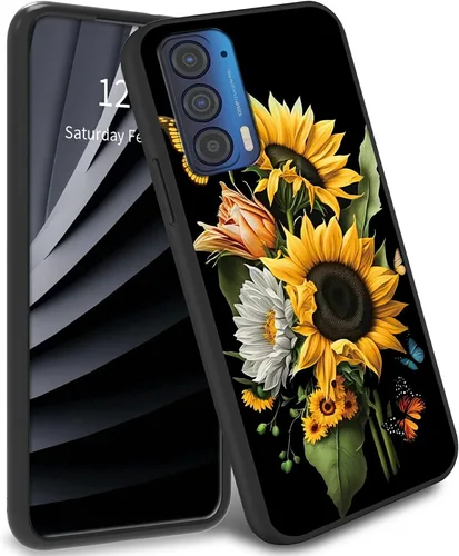 Miniatura 21 de Funda delgada para Moto Edge 2021 TPU con diseño de hojas de arte, cubierta de protección de cuerpo completo de goma de gel suave para Motorola Edge